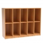 Schulranzenregal,  98 cm hoch, 130x40 cm (B/T), 10 Fächer, 5-spaltig 